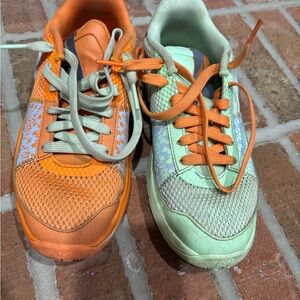 Nike Kids' Vibrant Orange and Mint Sneakers